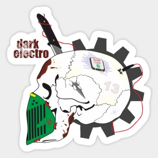 Dark electro skull Sticker